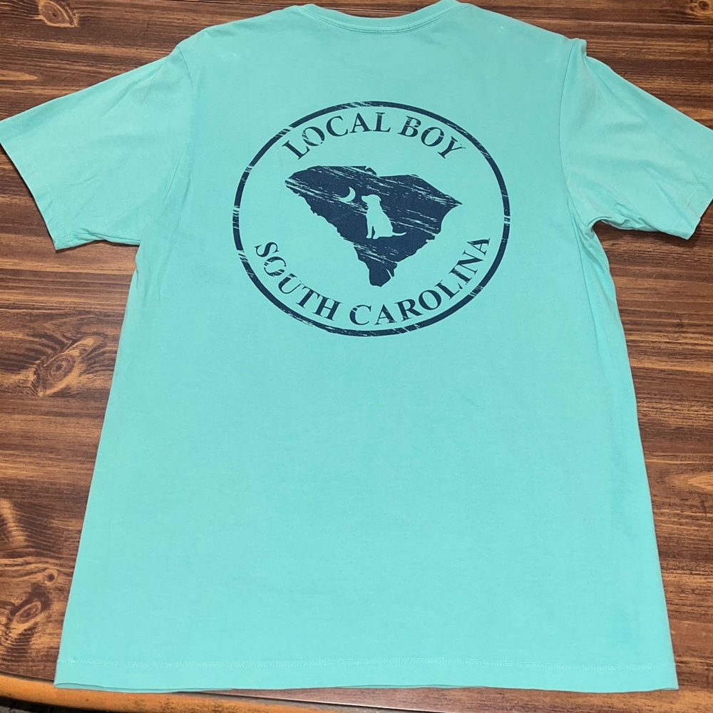 Local Boy Pocket Tee - Seafoam Green and Navy